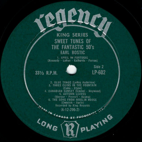 Earl Bostic : Earl Bostic Plays Sweet Tunes Of The Fantastic 50's (LP, Album, Mono)