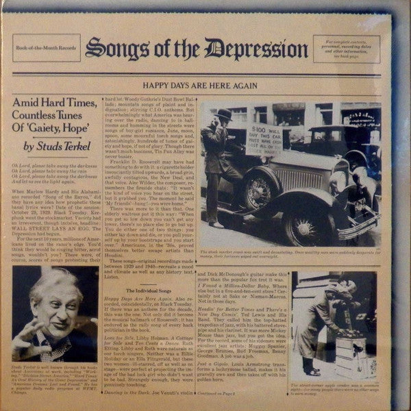 Various : Songs Of The Depression (2xLP, Comp)