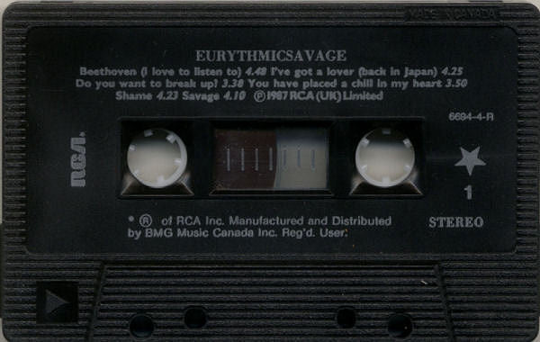 Eurythmics : Savage (Cass, Album)