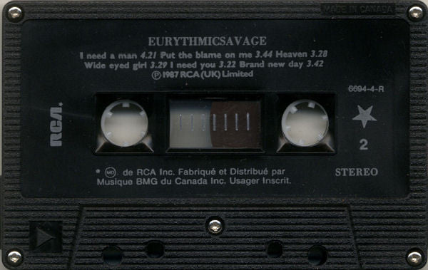 Eurythmics : Savage (Cass, Album)
