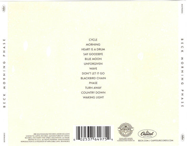 Beck : Morning Phase (CD, Album)