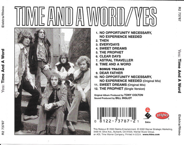 Yes : Time And A Word (CD, Album, RE, RM)