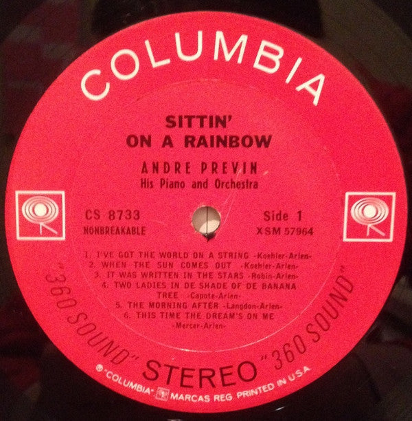 André Previn , His Piano And André Previn And His Orchestra : Sittin' On A Rainbow - The Music Of Harold Arlen (LP, Album)