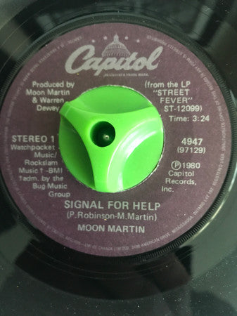 Moon Martin : Signal For Help (7")
