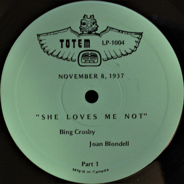 Bing Crosby, Joan Blondell, Sterling Holloway, William Frawley, Nan Grey : She Loves Me Not (LP, Album)