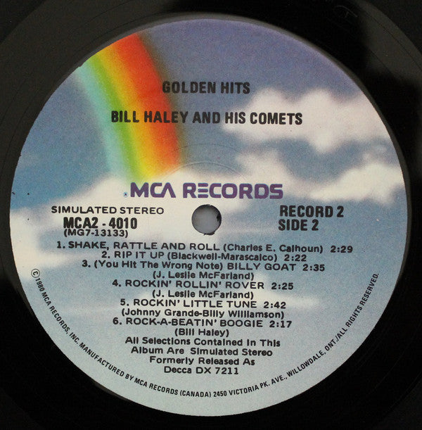 Bill Haley And His Comets : Golden Hits (2xLP, Comp, RE)