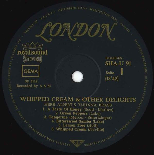 Herb Alpert's Tijuana Brass* : Whipped Cream & Other Delights (LP, Album)
