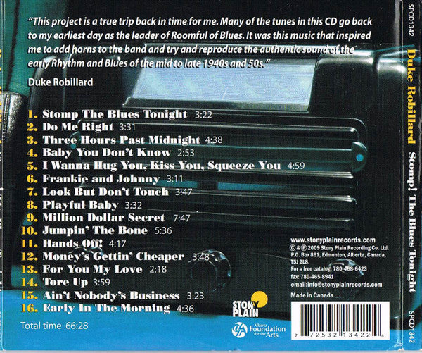 Duke Robillard's Jumpin' Blues Revue : Stomp! The Blues Tonight (CD, Album, Dig)