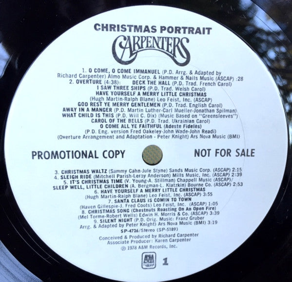Carpenters : Christmas Portrait (LP, Album, Promo, San)