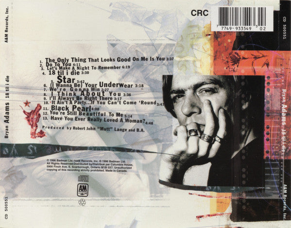 Bryan Adams : 18 Til I Die (CD, Album, Club)