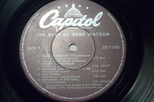 Gene Watson : The Best Of Gene Watson (LP, Comp)