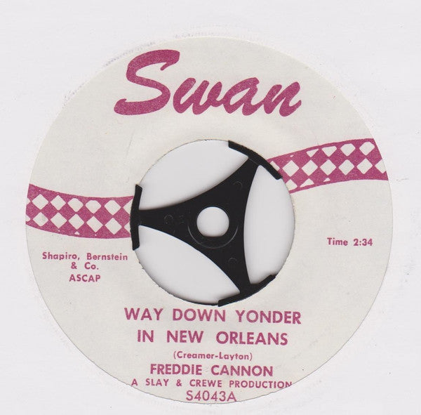Freddie Cannon* : Way Down Yonder In New Orleans (7", Single)