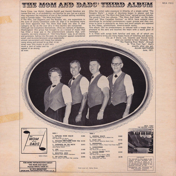 The Mom And Dads : Souvenirs (LP, Album)