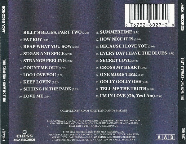 Billy Stewart : One More Time (The Chess Years) (CD, Comp, RP)
