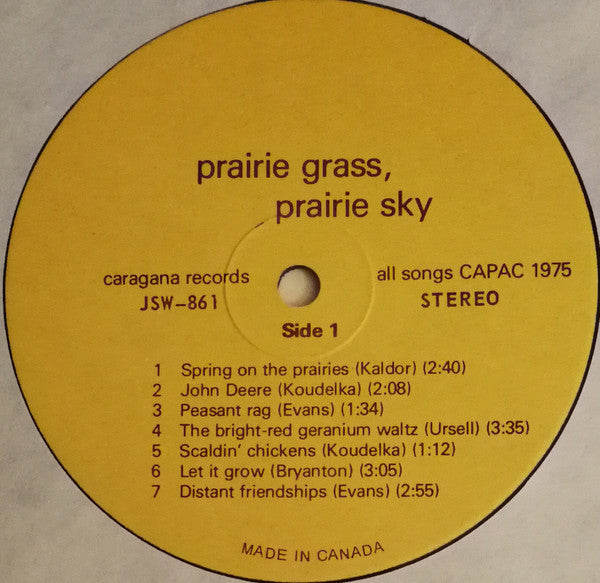 Roberta Nichol, Georgina Betts : Prairie Grass, Prairie Sky (LP, Album, Gat)