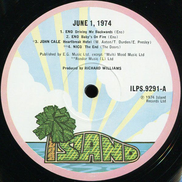 Kevin Ayers - John Cale - Brian Eno - Nico (3) : June 1, 1974 (LP, Album, Pin)