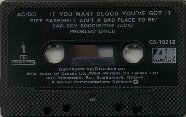 AC/DC : If You Want Blood You've Got It (Cass, Album, RE, Dol)