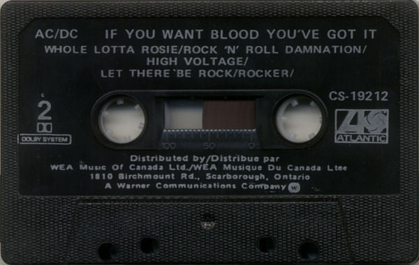 AC/DC : If You Want Blood You've Got It (Cass, Album, RE, Dol)
