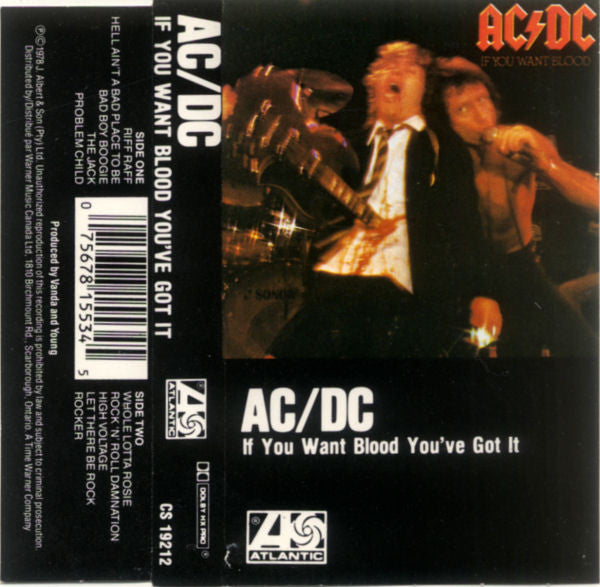 AC/DC : If You Want Blood You've Got It (Cass, Album, RE, Dol)