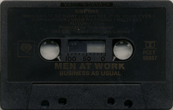 Men At Work : Business As Usual (Cass, Album, RE, Yel)