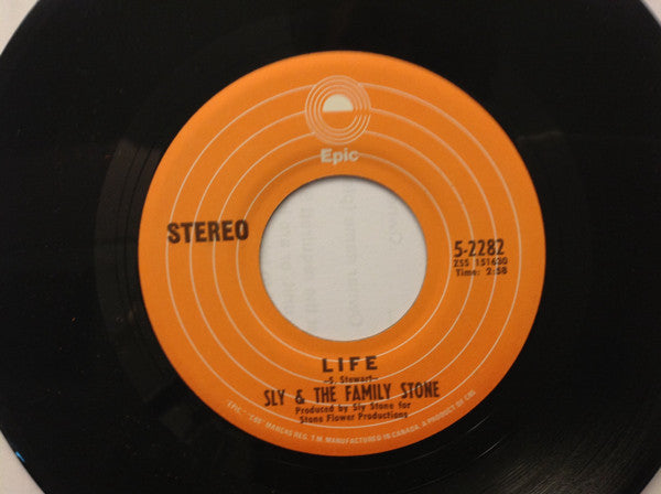Sly & The Family Stone : Dance To The Music / Life (7", Single)