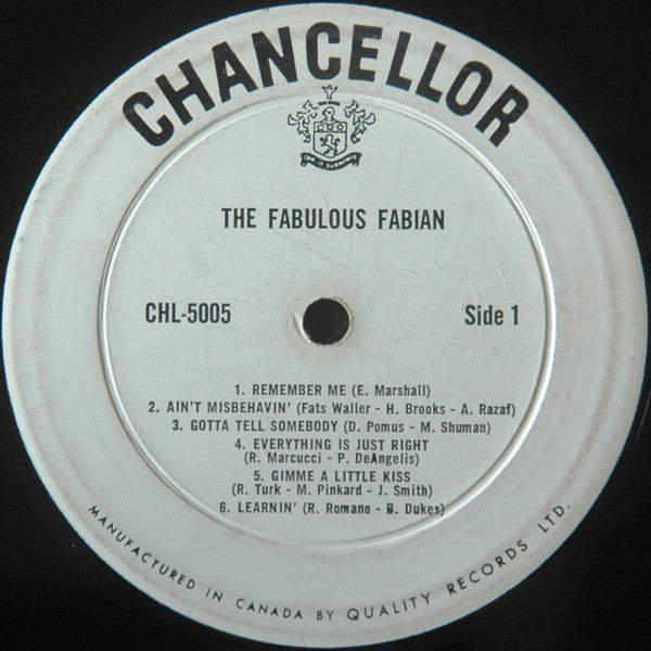 Fabian (6) : The Fabulous Fabian (LP, Album, Mono, Gat)