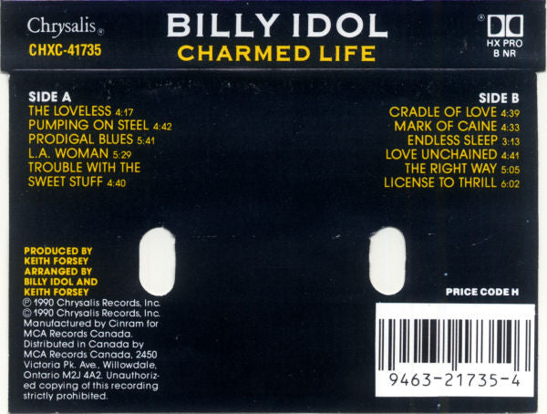 Billy Idol : Charmed Life (Cass, Album)