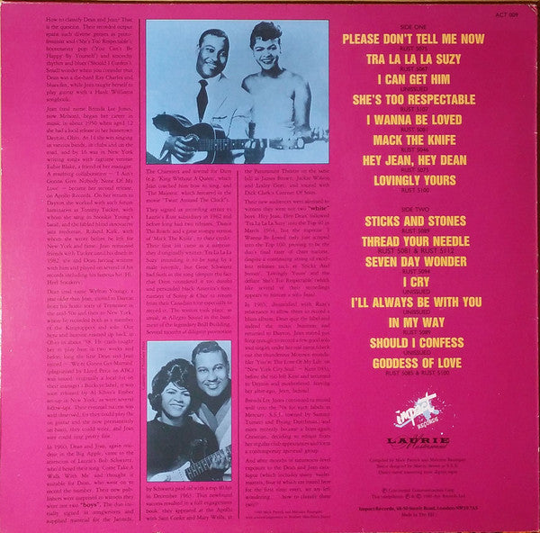 Dean & Jean : Hey Jean, Hey Dean - The Best Of Dean & Jean (LP, Comp)
