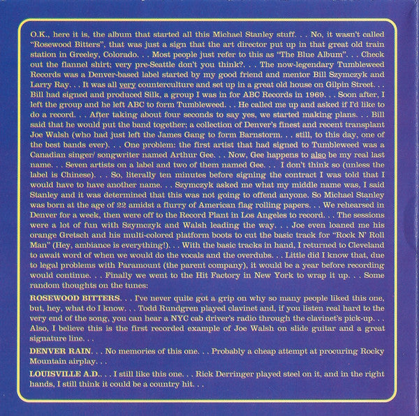 Michael Stanley : Michael Stanley (CD, Album, RE)