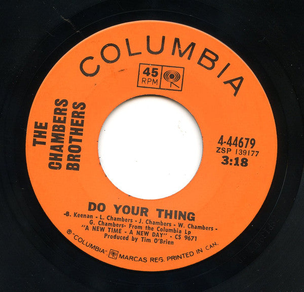 The Chambers Brothers : I Can't Turn You Loose / Do Your Thing (7", Single)