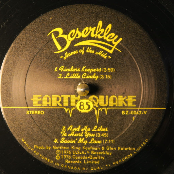 Earth Quake (2) : 8.5 (LP, Album, Gat)