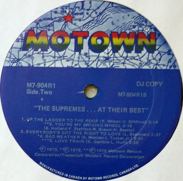 The Supremes : The Supremes At Their Best (LP, Comp, Promo)