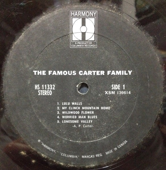 The Carter Family : The Famous Carter Family (LP, Album)