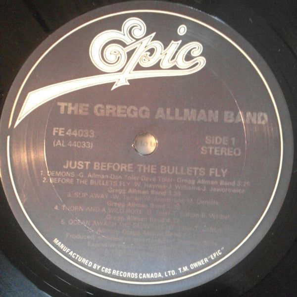 The Gregg Allman Band : Just Before The Bullets Fly (LP, Album)