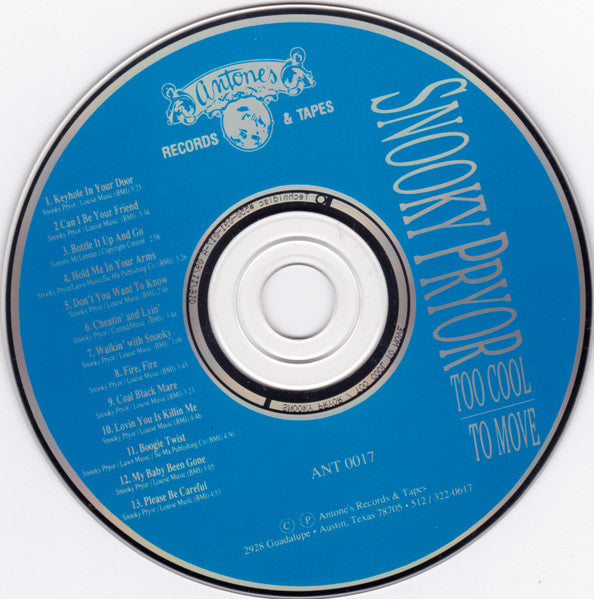 Snooky Pryor : Too Cool To Move (CD, Album)