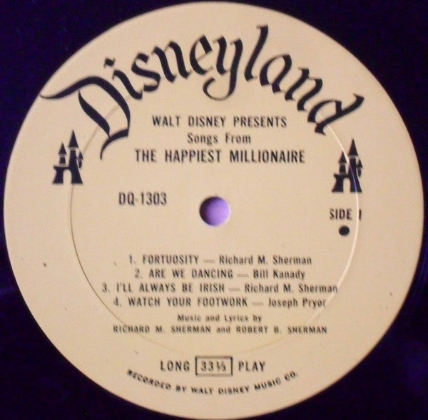 Various : Songs From Walt Disney's The Happiest Millionaire (LP, Album, Mono)