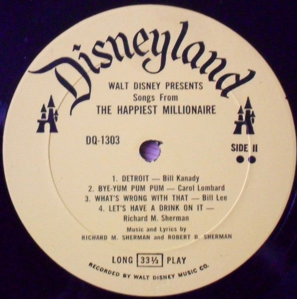 Various : Songs From Walt Disney's The Happiest Millionaire (LP, Album, Mono)