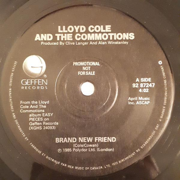 Lloyd Cole & The Commotions : Brand New Friend (7", Single, Promo)