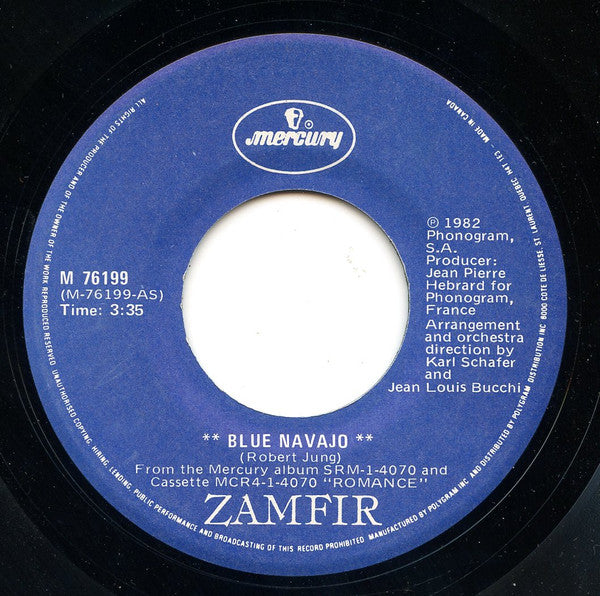 Gheorghe Zamfir : Blue Navajo (7", Single)