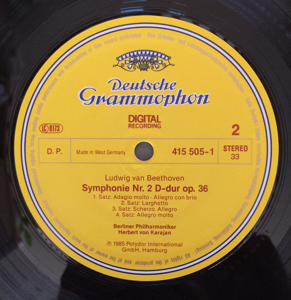 Ludwig Van Beethoven, Herbert Von Karajan, Berliner Philharmoniker : Symphonien 1 & 2 (LP)