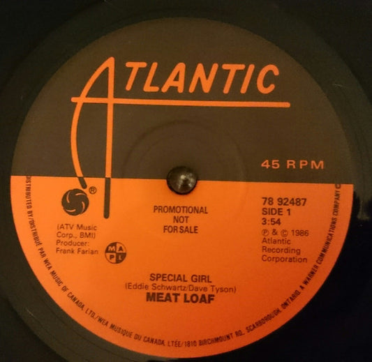 Meat Loaf : Special Girl / Rock 'N' Roll Mercenaries (7", Single, Promo)