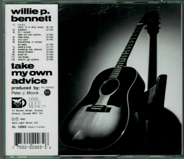 Willie P. Bennett : Take My Own Advice (CD, Album)