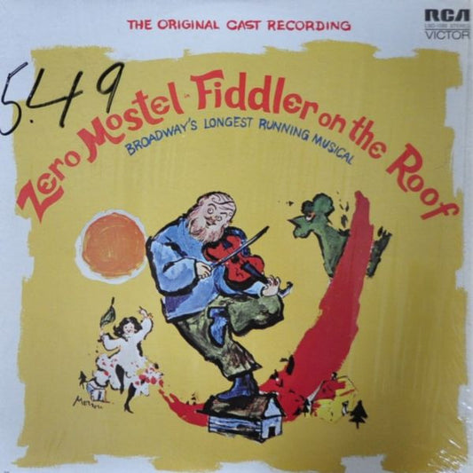 Original Broadway Cast*, Jerry Bock : Zero Mostel In Fiddler On The Roof (The Original Broadway Cast Recording) (LP, Album, RE)
