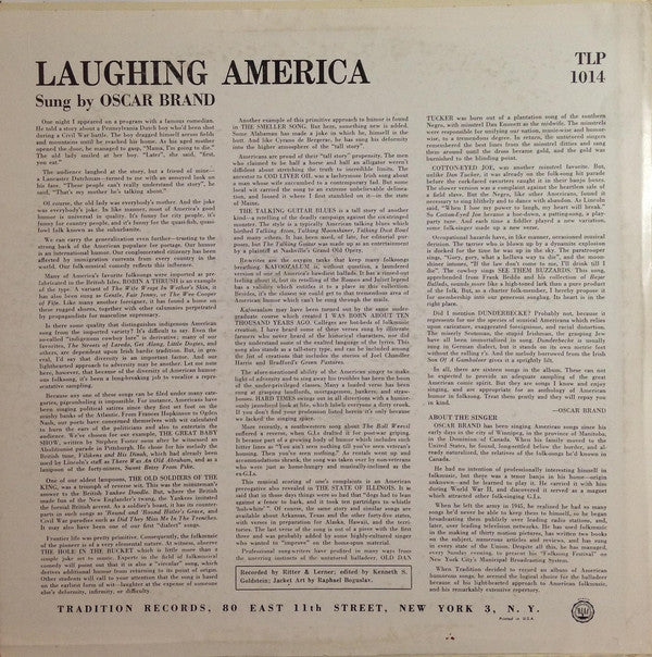 Oscar Brand : Laughing America (LP, Album, Mono)