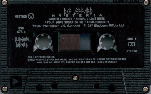 Def Leppard : Hysteria (Cass, Album)
