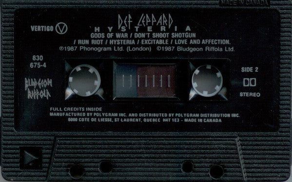 Def Leppard : Hysteria (Cass, Album)