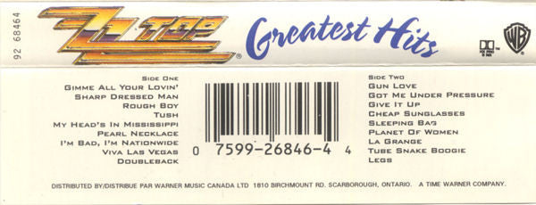 ZZ Top : Greatest Hits (Cass, Comp, Dol)