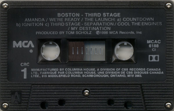 Boston : Third Stage (Cass, Album, Club, Dol)