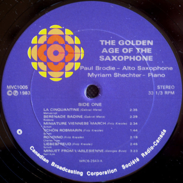 Paul Brodie, Myriam Shechter : The Golden Age Of The Saxophone (1915 to 1930) (2xLP)