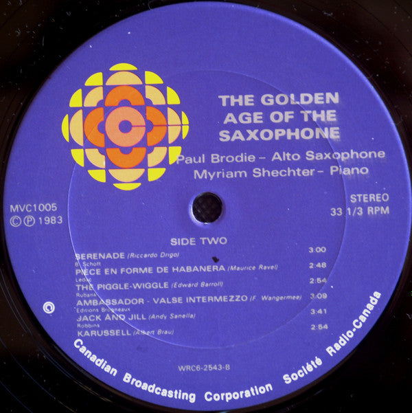Paul Brodie, Myriam Shechter : The Golden Age Of The Saxophone (1915 to 1930) (2xLP)